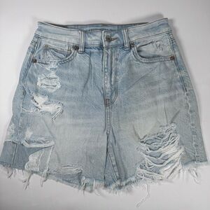 American Eagle Distressed Denim Shorts - Size 0